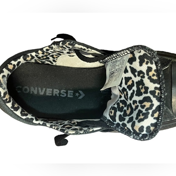 Converse SZ 6 big girls / women’s black with cheetah see photos - Picture 5 of 9